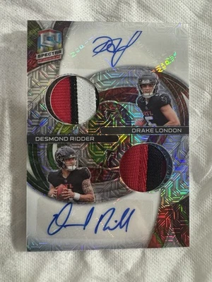 2022 Panini Spectra, Drake London Desmond Ritter RC Dual Patch Auto #DPA-ATL /10 - Image 1 of 4