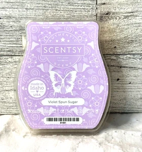 Barrette di cera Scentsy VIOLET FILATO ZUCCHERO nuove - 3,2 fl. oz cera profumata scioglie ritirata - Foto 1 di 2