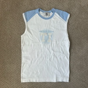 VINTAGE TREASURE ISLAND LAS VEGAS TI BLAU Tanktop GRÖSSE Small Damen Y2K - Bild 1 von 3