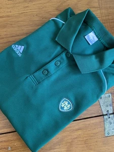 Adidas Notre Dame Lucha Irlandesa Rendimiento Polo Para Hombre Grande Verde Elastizado - Imagen 1 de 6