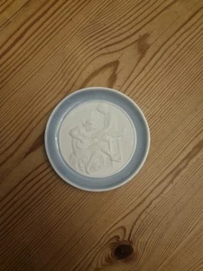 Lladro Trinket Plate Dish 3.5" White Blue Instrument Music Dance Ballerina - Picture 1 of 4
