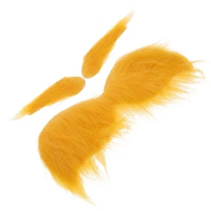 Sopracciglia simulata gialla bambino decorazione cosplay prop - Foto 1 di 12