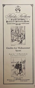 Brooks Brothers Clothing Midsummer Sport Outfits Tennis Yachting Print Ad 1930 - Picture 1 of 4