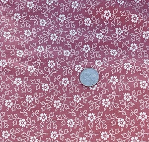 Coral Floral Pattern Cotton Fabric 44” X 1 yard  BTY - Picture 1 of 1