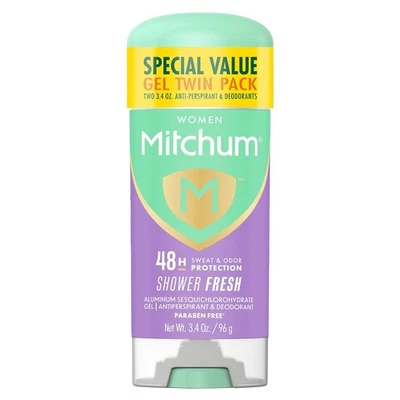 Gel desodorante antitranspirante Mitchum Triple Odor Defense paquete doble, 3,4 oz Foto 1 de 4