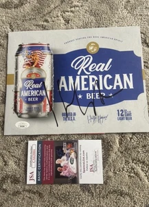 Hulk Hogan signed Autogramm Auto Bierkarton JSA COA - Bild 1 von 1