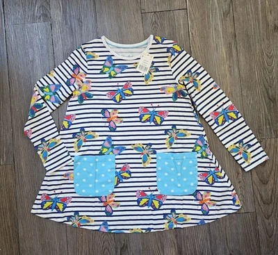 NWT Mini Boden Girls Tunic Top Butterfly. Size 9-10 - Image 1 of 4