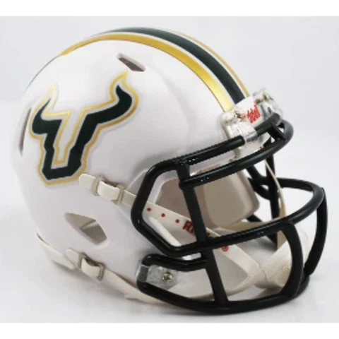 South Florida Bulls NCAA Mini Speed Football Helmet White - NCAA Cover