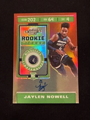2019-20 Contenders Optic Jaylen Nowell card # 136 Red #082/149 Auto Variation RC - Image 1 of 2