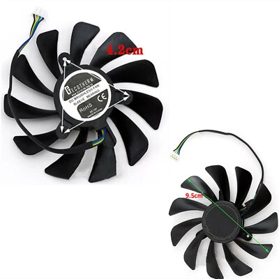 95mm DC 12V Graphics Card Cooling Fan for MSI GTX1660Ti RTX 2060 2070 AERO ITXOC - Image 1 of 4