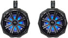 2) 8" Kicker LED Speakers+SSV Swivel Cage Pods For 2014-Under Polaris RZR 4/XP 4