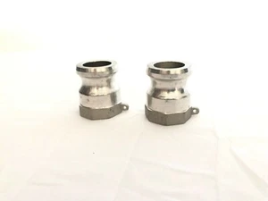 1" CAMLOCK FITTING  A-100 CAM AND GROOVE, ALUMINUM TRASH PUMP FITTING LOT OF TWO - Picture 1 of 5