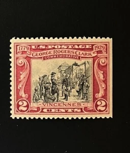 US 1929 Scott 651 George Rogers Clark Issue sheet edge example VF MNH - Picture 1 of 1