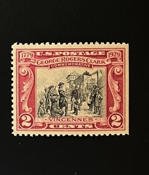 US 1929 Scott 651 George Rogers Clark Issue sheet edge example VF MNH - Image 1 of 1