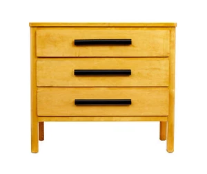 MID 20TH CENTURY BIRCH SCANDINAVIAN CHEST OF DRAWERS - Picture 1 of 8