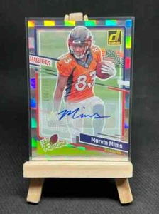 Panini Donruss Marvin Mims #19 2023 automático 100/100 The Rookies radiocontrol Denver Broncos - Imagen 1 de 2