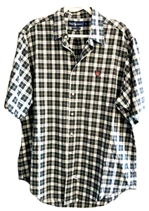 RAULPH LAUREN men's button down short sleeve plaid shirt size XL - Picture 1 of 6
