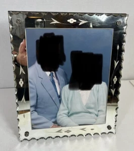 Art Deco Picture Frame Scalloped Glass - Picture 1 of 5