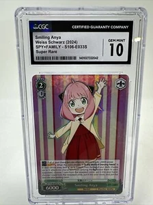 2024 Weiss Schwarz Spy x Family Smiling Anya SPY/S106-E033S SR CGC 10 Gem Mint - Picture 1 of 2