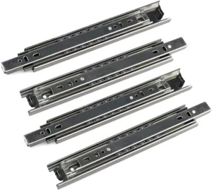2 Pairs 9" Full Extension Ball Bearing Telescopic Drawer Slides Slide Rails 9 in - Picture 1 of 2