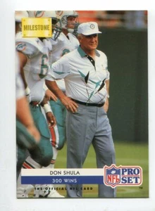 1992 Pro Set #23 Don Shula Miami Dolphins 300th Win - Picture 1 of 1