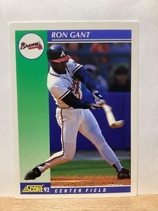 Score 1992 Baseball Card: Ron Gant, Atlanta Braves - Card #25 - Foto 1 di 2