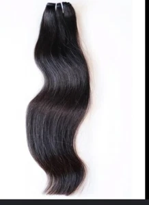 Indian Raw Human Hair Unprocessed  Single Donor Hair 1 bundle of 12 inch - Picture 1 of 3