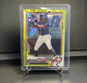MISAEL URBINA 2021 BOWMAN CHROME DRAFT GOLD REFRACTOR /75 BDC-68 - Picture 1 of 3
