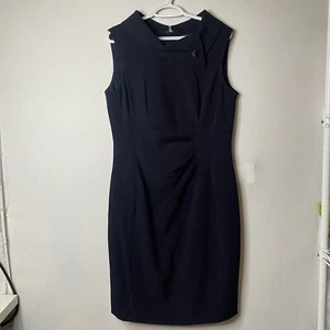 Vestido negro para mujer Tahari Arthur S. Levine - talla 12, diseño elegante - Imagen 1 de 9