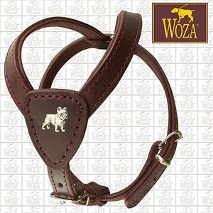 WOZA Premium Vollledergeschirr Französische Bulldogge Handgenäht Rindappa FH2967 - Bild 1 von 1