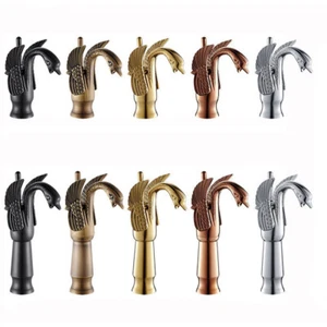 Swan Bathroom Sink Tap Single Lever Hot&Cold Mixer Faucet - Picture 1 of 18