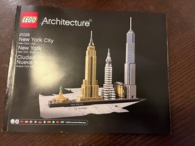 LEGO Architecture New York City  21028 - Instruction Manual Book Only Set USA