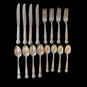 Rogers & Bro DAYBREAK Elegant Lady 16 pc Service for 4 NO SALAD FORKS - Picture 1 of 4