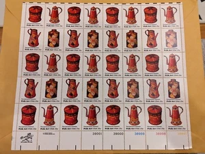 1775-1778 Folk Art, Pennsylvania Toleware MNH 15 cent sheet of 40 FV $6.00 - Picture 1 of 1