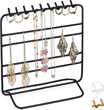 Relaxdays Jewellery Stand, Necklaces, Earrings, Bracelets, Jewellery Storage, Or