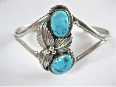 Armreif Silber 925 mit Türkisen, 24 g - Bild 1 von 3