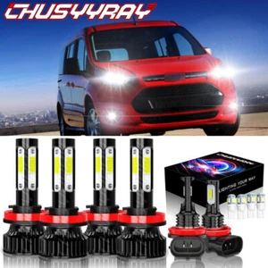 For Ford Transit Connect 2014-2017 6x 6000K LED Headlight + Fog Light Bulb Combo - Foto 1 di 15