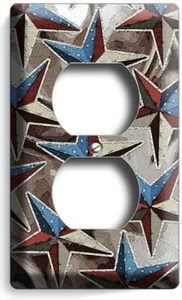 RÚSTICO CAMPO GRANJA GRANERO BANDERA AMERICANA PATRÓN ESTRELLA SOLITARIA PLATOS OTLET DECORACIÓN HABITACIÓN - Imagen 1 de 1