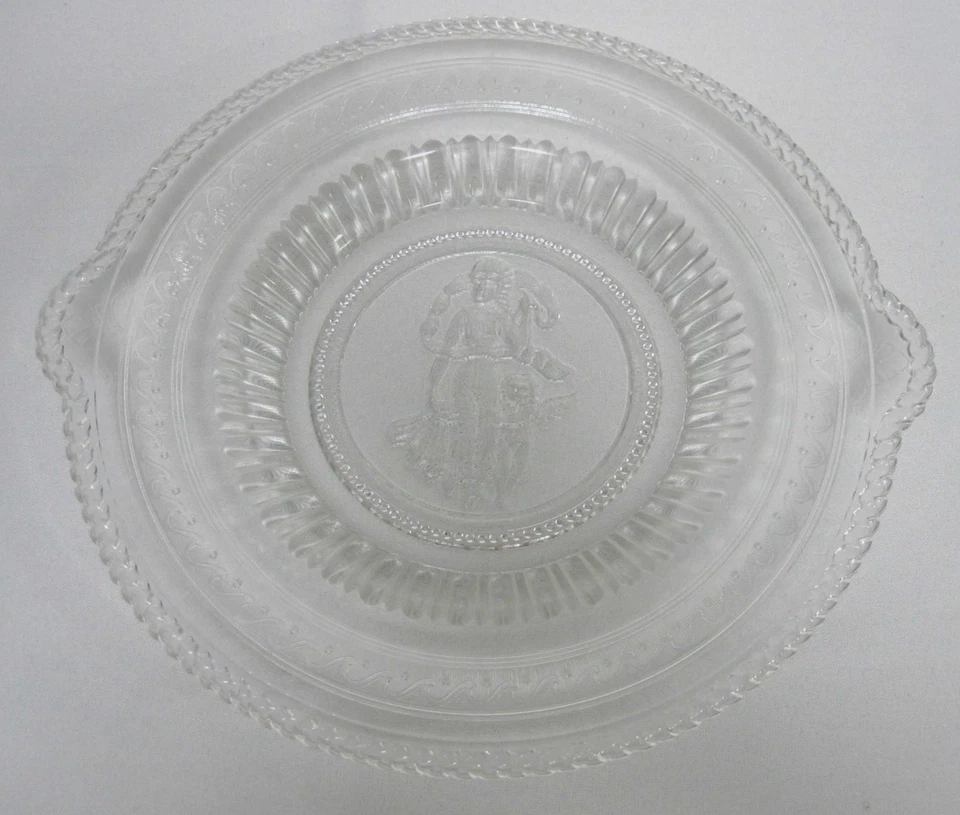 RICHARDS & HARTLEY CUPID AND VENUS TAB HANDLE PLATE  ~ ANTIQUE EAPG 10 1/2" - Image 1 of 4