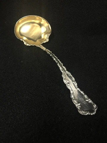 J.L. Mitchell Antique Sterling Silver Punch Ladle Pat 1891 Cover