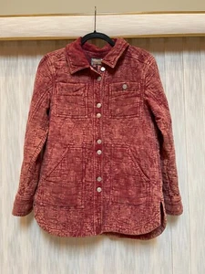 ANTHROPOLOGIE Red Pilcro Jacket Women Small The Fielder Quilted Distressed H - Picture 1 of 7