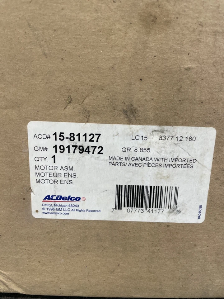 Motor soplador de calefacción y aire acondicionado genuino GM con rueda 19179472 Foto 1 de 1