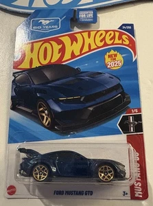 2025 HOT WHEELS DARK BLUE FORD MUSTANG GTD 1/5 MUSTANG 60 34/250 60 YEARS - Bild 1 von 1