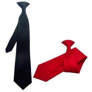 2 Pezzi Cravatte Clip-on Ufficio Scuola Uniformi Abbigliamento Uomo Cravatte - Foto 1 di 12