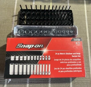"Juego de enchufes maestros semi profundos y profundos de accionamiento métrico de 36 piezas Snap on 1/4""" - Imagen 1 de 6