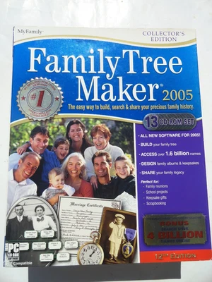 Family Tree Maker 2005 12 Ed PC CD genealogy search build share ancestry  NEW - Image 1 of 4