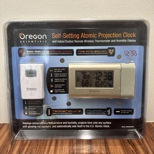 Sealed Oregon Scientific RMR606HGPA Projection Clock w/Temp Humidity Sensor - Picture 1 of 9