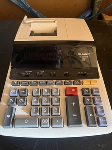 Sharp EL-2630P III 2 Color Printing 12 Digit Electronic Calculator w/ Clock - Picture 1 of 6