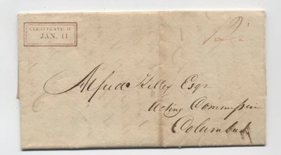 1828 Cleveland OH en caja línea recta sin sello letra canal ingeniería [k.637] Foto 1 de 3