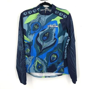 PEARL IZUMI Fahrradjacke Full Zip Damen L Biking Pfauenfeder Print Bike - Bild 1 von 9